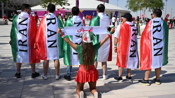 Болельщики Ирана у стадиона Ахмед бин Али перед началом матча группового этапа чемпионата мира по футболу между сборными Уэльса и Ирана - اسپوتنیک ایران  