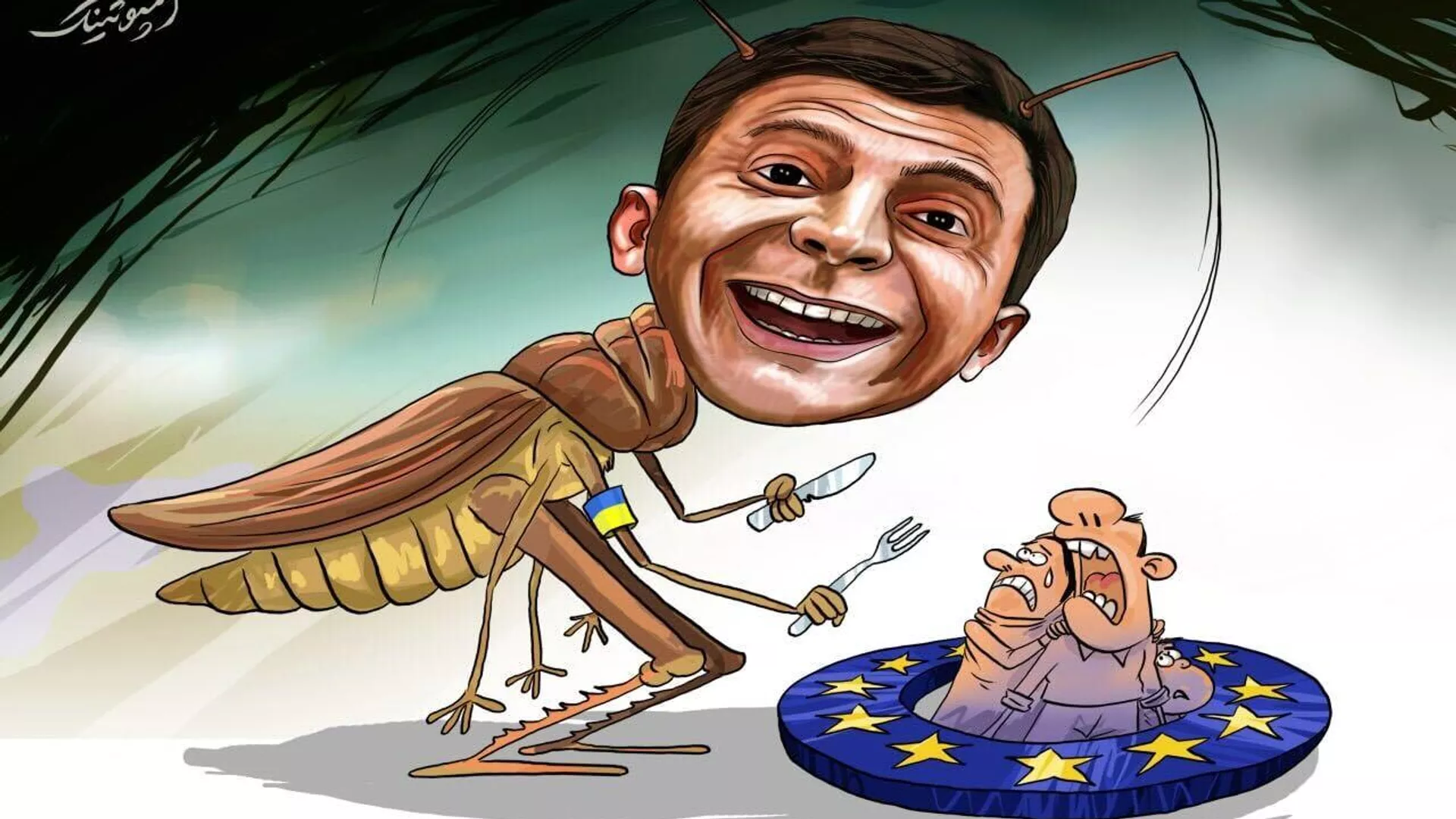 کاریکاتور ملخ