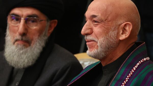 Бывший президент Исламской Республики Афганистан Хамид Карзай  принимает участие в расширенном заседании по вопросу мирного урегулирования в Афганистане - اسپوتنیک ایران  