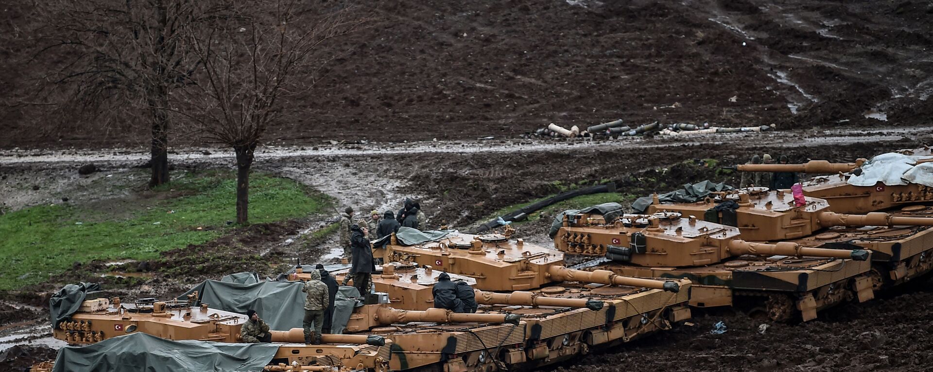 Турецкие военные на танках Leopard 2A4 рядом с сирийской границей. Архивное фото - اسپوتنیک ایران  , 1920, 25.01.2023