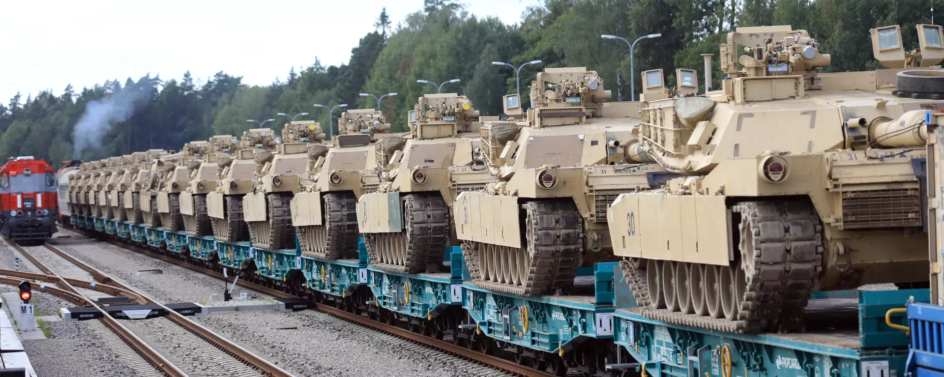 Танки Abrams армии США 2-й бригады 69-го полка 2-го батальона на железнодорожной станции в Литве - اسپوتنیک ایران  , 1920, 26.01.2023