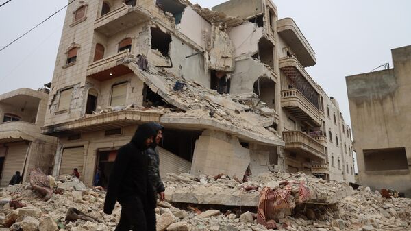 Разрушения после землетрясения в сирийской Сармаде   - اسپوتنیک ایران  