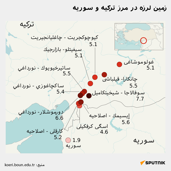 زمین لرزه در مرز ترکیه و سوریه - اسپوتنیک ایران  
