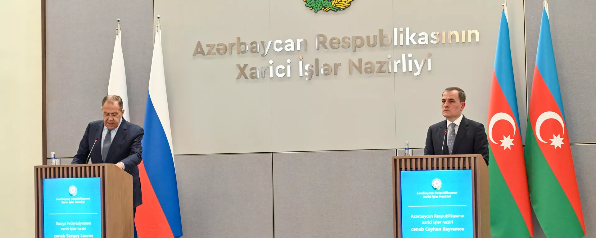 Главы МИД Азербайджана и России Джейхун Байрамов и Сергей Лавров - اسپوتنیک ایران  , 1920, 28.02.2023