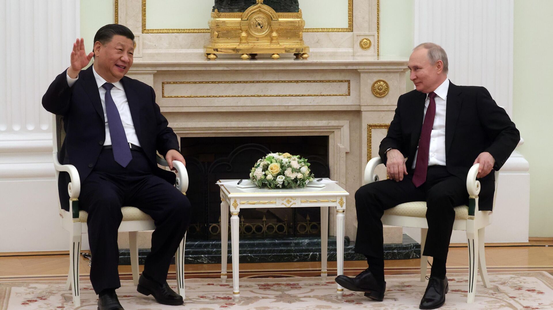 Председатель КНР Си Цзиньпин и президент России Владимир Путин на встрече в Кремле - اسپوتنیک ایران  , 1920, 20.03.2023