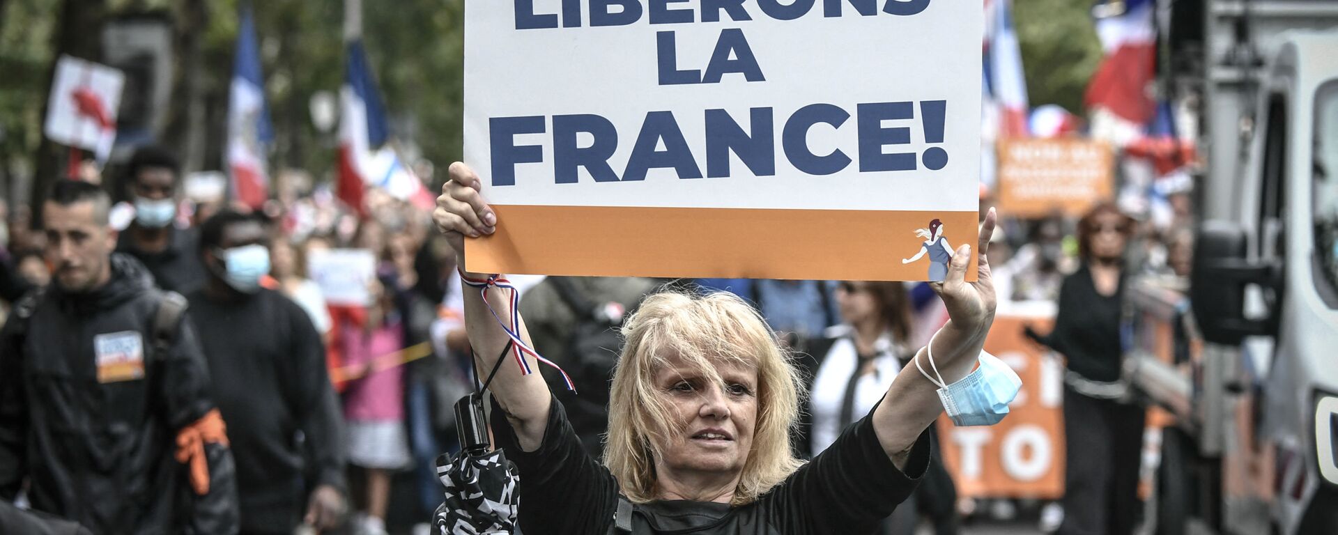 Протесты во Франции против санитарных пропусков - اسپوتنیک ایران  , 1920, 23.03.2023