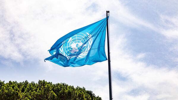 Флаг Организации Объединенных Наций в Риме, Италия - اسپوتنیک ایران  