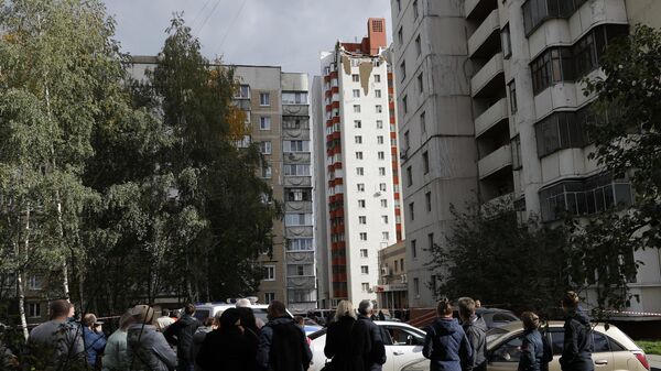 Вид на жилой дом на улице Губкина 42г в Белгороде, поврежденный в результате обстрела ВСУ - اسپوتنیک ایران  