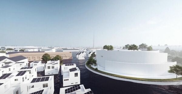 شهر شناور دوگن به قطر 4 کیلومتر که حتی در مقابل سونامی مقاوم است. شهر شناور دوگن به قطر 4 کیلومتر که حتی در مقابل سونامی مقاوم است. - اسپوتنیک ایران