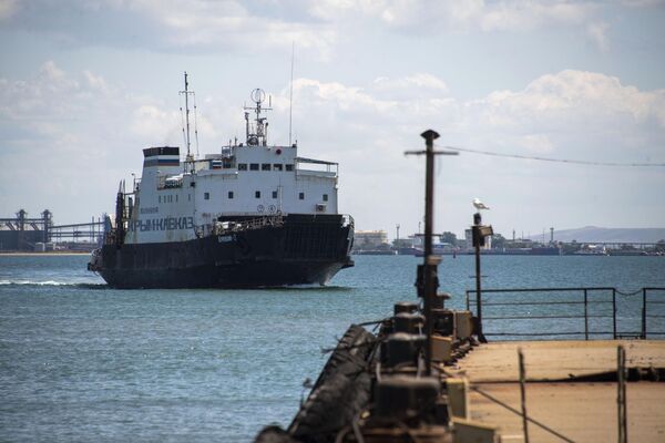 کشتی ها در گذرگاه کرچ  وسایل نقلیه سنگین، مسافر و بار را از بندر کاوکاز به بندر کریمه و برگشت حمل می کنند - اسپوتنیک ایران  