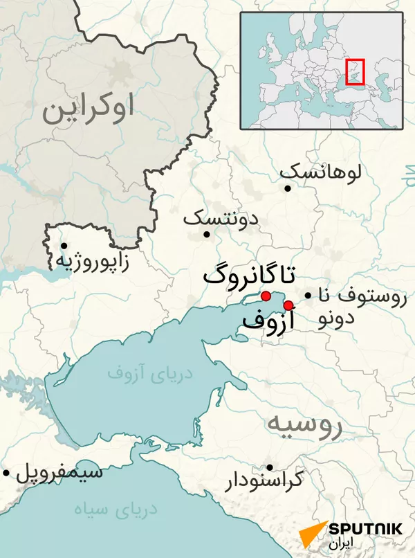 نقشه شهر های تاگانروگ و آزوف - اسپوتنیک ایران  