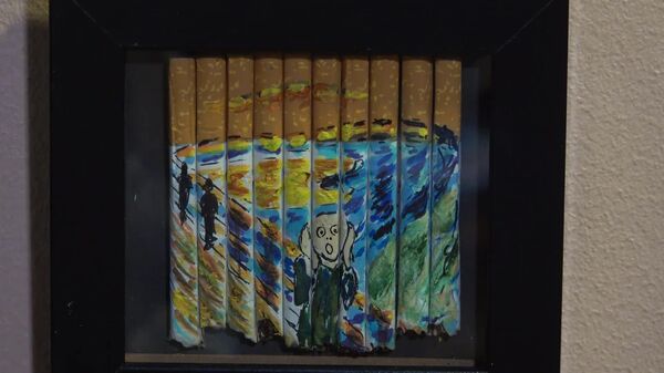 نقاشی هایی با استفاده از سیگار، با هنرمندی نقاش ایرانی  - اسپوتنیک ایران  