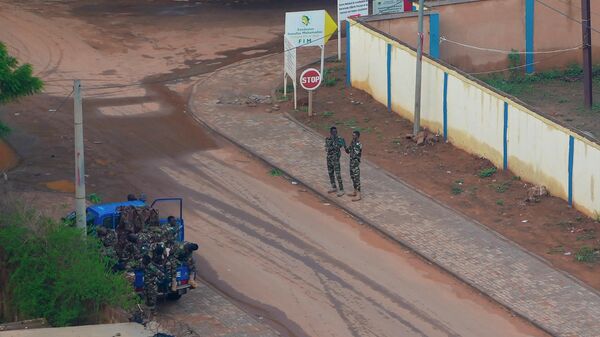 Nigerien gendarmes provide security in Niamey, Niger, Saturday, July 29, 2023.  - اسپوتنیک ایران  