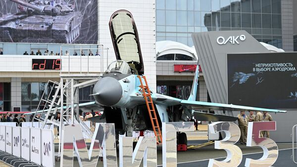 Самолет МиГ-35 на Международном военно-техническом форуме АРМИЯ-2023, Россия - اسپوتنیک ایران  