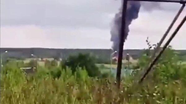 Дым после падения самолета в Тверской области - اسپوتنیک ایران  