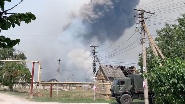 Последствия атаки БПЛА в Красногвардейском районе Крыма - اسپوتنیک ایران  