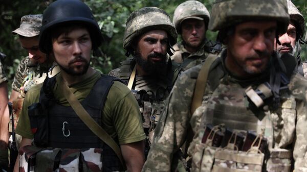 Украинские военные на позициях рядом с Донецкой областью - اسپوتنیک ایران  