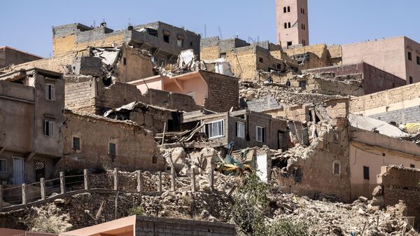 Поврежденные или разрушенные дома в результате землетрясения в Мулай-Брахиме, Марокко - اسپوتنیک ایران  