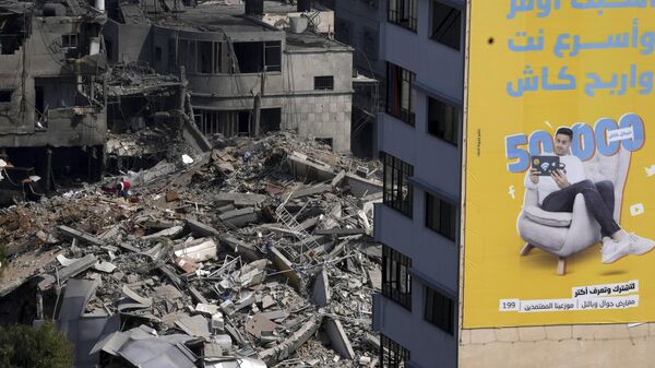 Обломки зданий, пострадавших в результате ракетных ударов ВС Израиля по Газе - اسپوتنیک ایران  