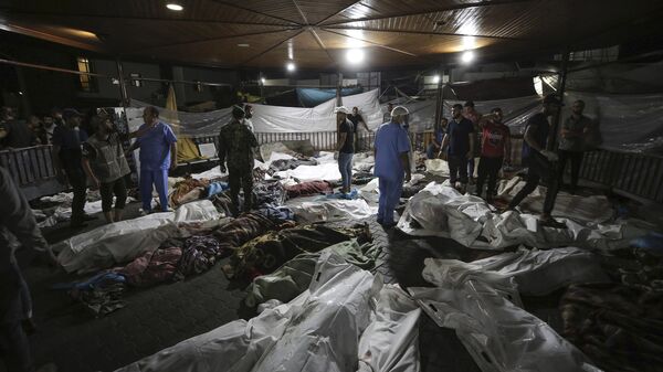 Последствия удара по больнице Аль-Ахли в Газе  - اسپوتنیک ایران  