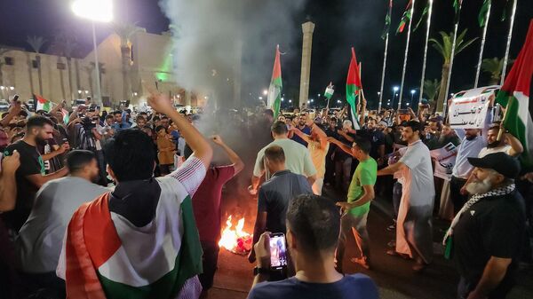 تظاهارات حمایت از فلسطینیان در لیبی - اسپوتنیک ایران  