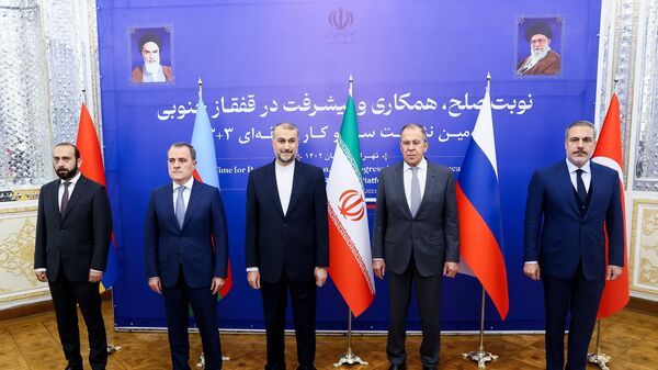 Министерская встреча Консультативной региональной платформы 3+3 для Южного Кавказа в Тегеране - اسپوتنیک ایران  