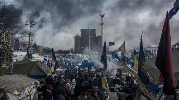 Лагерь митингующих на площади Независимости в Киеве, 2014 год - اسپوتنیک ایران  