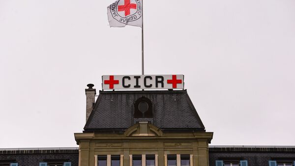 Флаг на здании Международного комитета Красного Креста в Женеве - اسپوتنیک ایران  