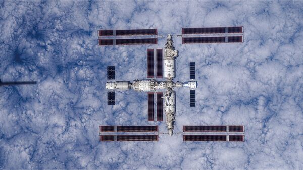 عکس ایستگاه فضایی مدولار چینی تیانگونگ در فضا - اسپوتنیک ایران  