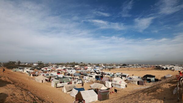 Палестинские беженцы в лагере на границе с Египтом  - اسپوتنیک ایران  