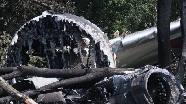 Фрагмент упавшего военно-транспортного самолета Ил-76 в Рязанской области - اسپوتنیک ایران  