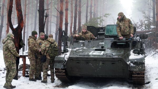 واحدهای گروه جنوبی نیروهای مسلح روسیه شهرک آندریوکا در جمهوری خلق دونتسک...
