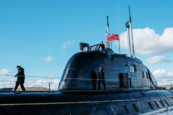 زیردریایی «اوبنینسک» روسیه در مورمانسک. - اسپوتنیک ایران  