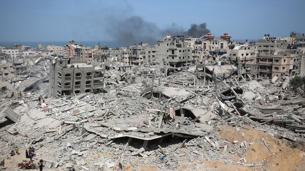 Территории вокруг больницы Аль-Шифа в Газе после того, как израильские военные покинули комплекс - اسپوتنیک ایران  
