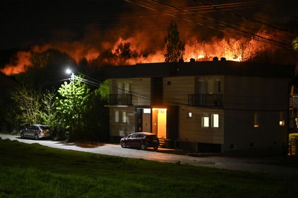 آتش‌سوزی جنگل‌های نزدیک پایتخت کوزوو، پریشتینا را در 13 آوریل 2024 فرا گرفت. - اسپوتنیک ایران  