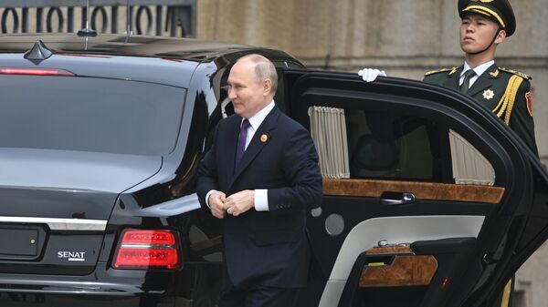 ولادیمیر پوتین رئیس جمهور روسیه در جریان بازدید رسمی خود از چین - اسپوتنیک ایران  