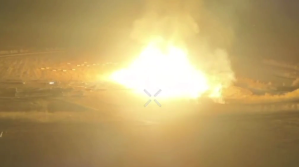 Drone footage shows consequences of attack on Sudzha gas measuring station in Kursk Region, Russia. Screenshot of internet video. - اسپوتنیک ایران  