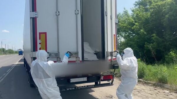 A convoy carrying the bodies of fallen Ukrainian soldiers has arrived at the exchange area. - اسپوتنیک ایران  