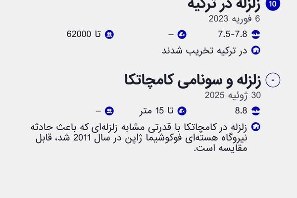 مخربترین زلزلهها و سونامیها در 50 سال گذشته مخربترین زلزلهها و سونامیها در 50 سال گذشته - اسپوتنیک ایران