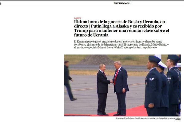 رسانه‌های جهان در حال انتشار تصاویر دیدار پوتین و ترامپ در آلاسکا در صفحات اول خود هستند - اسپوتنیک ایران  