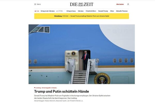 رسانه‌های جهان در حال انتشار تصاویر دیدار پوتین و ترامپ در آلاسکا در صفحات اول خود هستند - اسپوتنیک ایران  