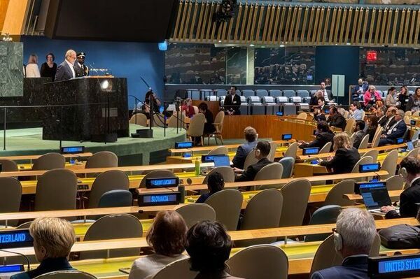 تصاویر دیدنی سخنرانی مسعود پزشکیان، رئیس‌جمهور ایران در مجمع عمومی سازمان ملل - اسپوتنیک ایران  