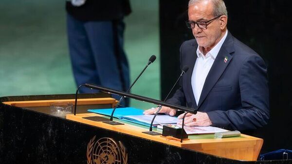 تصاویر دیدنی سخنرانی مسعود پزشکیان، رئیس‌جمهور ایران در مجمع عمومی سازمان ملل - اسپوتنیک ایران  