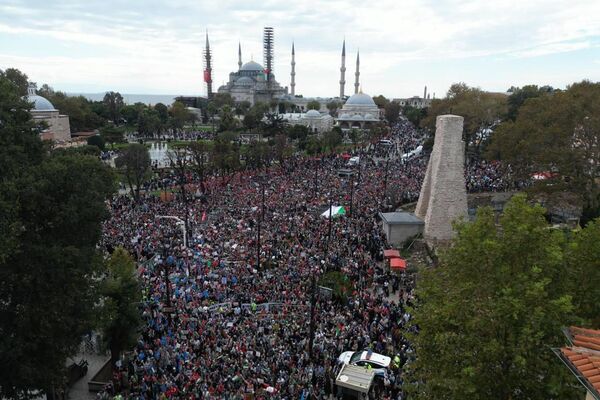 راهپیمایی در ترکیه برای حمایت از ناوگان آزادی - اسپوتنیک ایران  