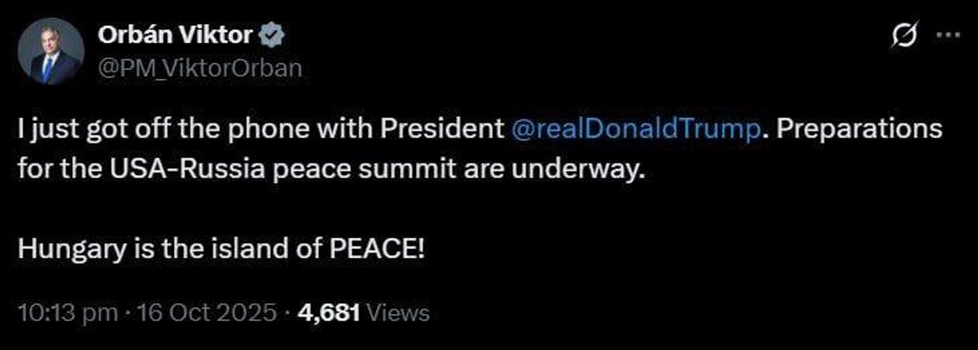 ترامپ و اوربان نخست وزیر مجارستان تلفنی گفتگو کردند ترامپ و اوربان نخست وزیر مجارستان تلفنی گفتگو کردند - اسپوتنیک ایران , 1920, 16.10.2025