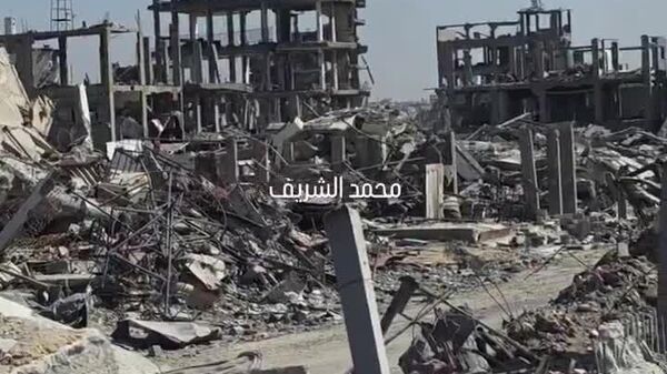 ویرانی‌های گسترده به جا مانده از نیروهای اسرائیلی در اردوگاه آوارگان جبالیه در شمال غزه - اسپوتنیک ایران  