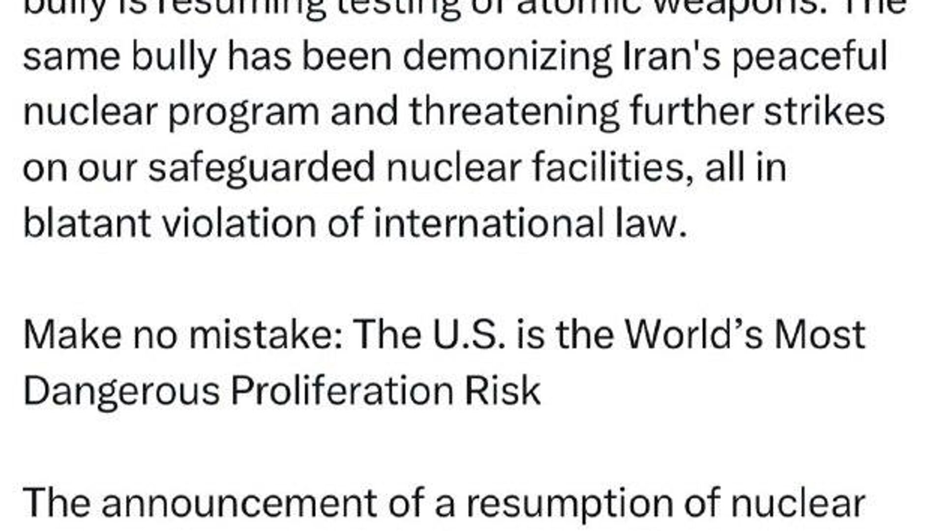 واکنش وزیر امور خارجه ایران به دستور رئیس جمهور آمریکا مبنی بر از سرگیری آزمایش سلاحهای هستهای واکنش وزیر امور خارجه ایران به دستور رئیس جمهور آمریکا مبنی بر از سرگیری آزمایش سلاحهای هستهای - اسپوتنیک ایران , 1920, 30.10.2025