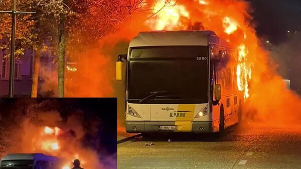 اتوبوس حامل هواداران بارسلونا در بلژیک آتش گرفت - اسپوتنیک ایران  