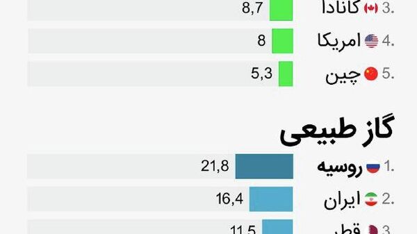 ارزش منابع طبیعی روسیه از 100 تریلیون دلار فراتر رفته است که تقریباً دو برابر ارزش ایالات متحده است - اسپوتنیک ایران  