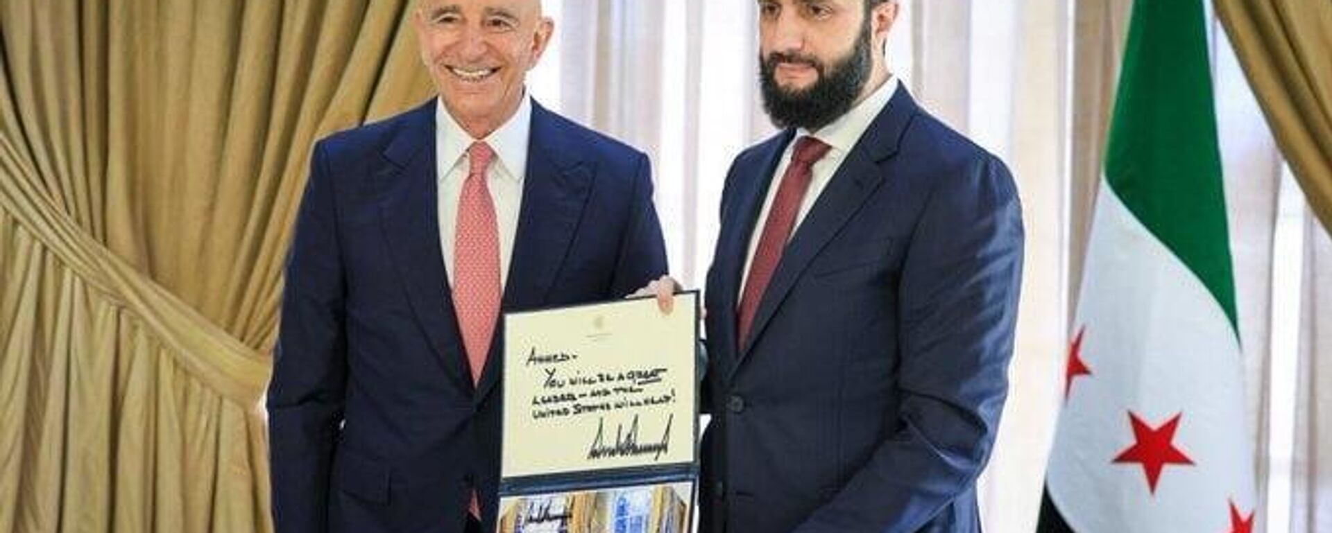 ترامپ نامه‌ای دست‌نویس به الشرع فرستاد: «تو رهبر بزرگی خواهی شد» - اسپوتنیک ایران  , 1920, 03.12.2025